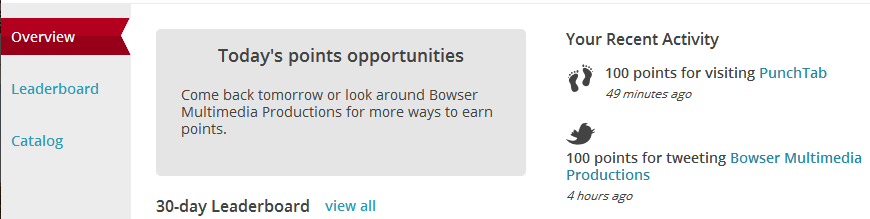sample of Overview tab
